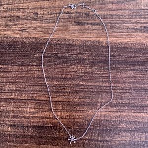 Silver Tree Necklace w Diamonds